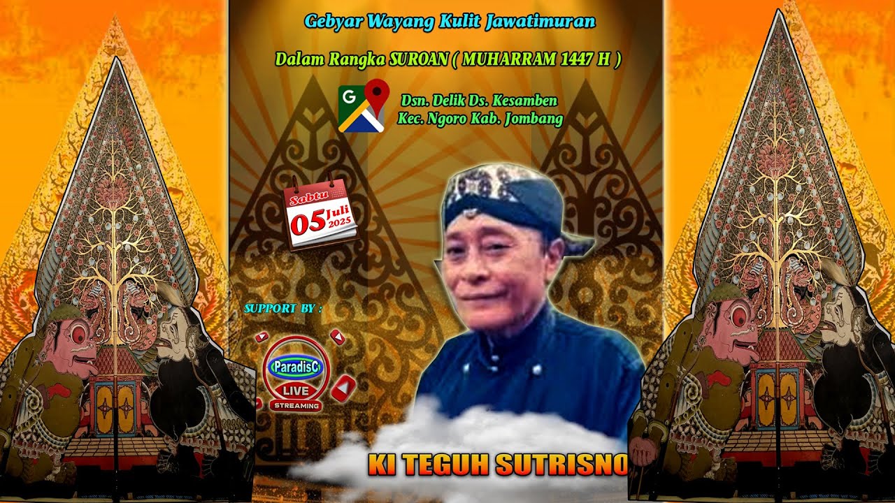 🔴📡LIVE  Wayang Kulit Ki TEGUH SUTRISNO Bersama Seni  Karawitan Mulyo Laras Mojoagung - Jombang