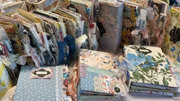 Sewing tabs in junk journals // part 4// assembly line mass journal making