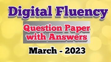 NEP Digital Fluency Question Paper - 2023 with Answers | First Semester KUD Question Paper