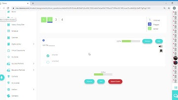 2nd Tutorial on how to solve question by question exam in classera for students