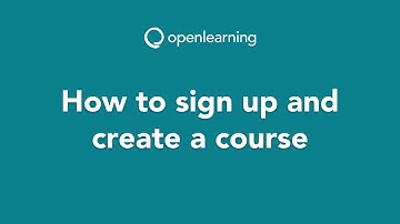 How to sign up and create a course on OpenLearning