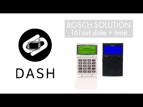 Set the date and time on a Bosch Solution 16i | DASH Symons