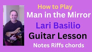 Video thumbnail of "Man in the Mirror - Lari Basilio - Guitar Lesson - Best easy way to learn"