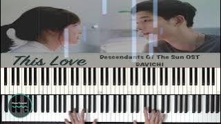 This Love ( Descendants Of The Sun OST ) || DAVICHI || Piano Tutorial OST