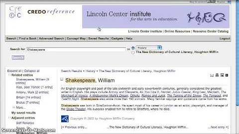 Credo Reference Tutorial