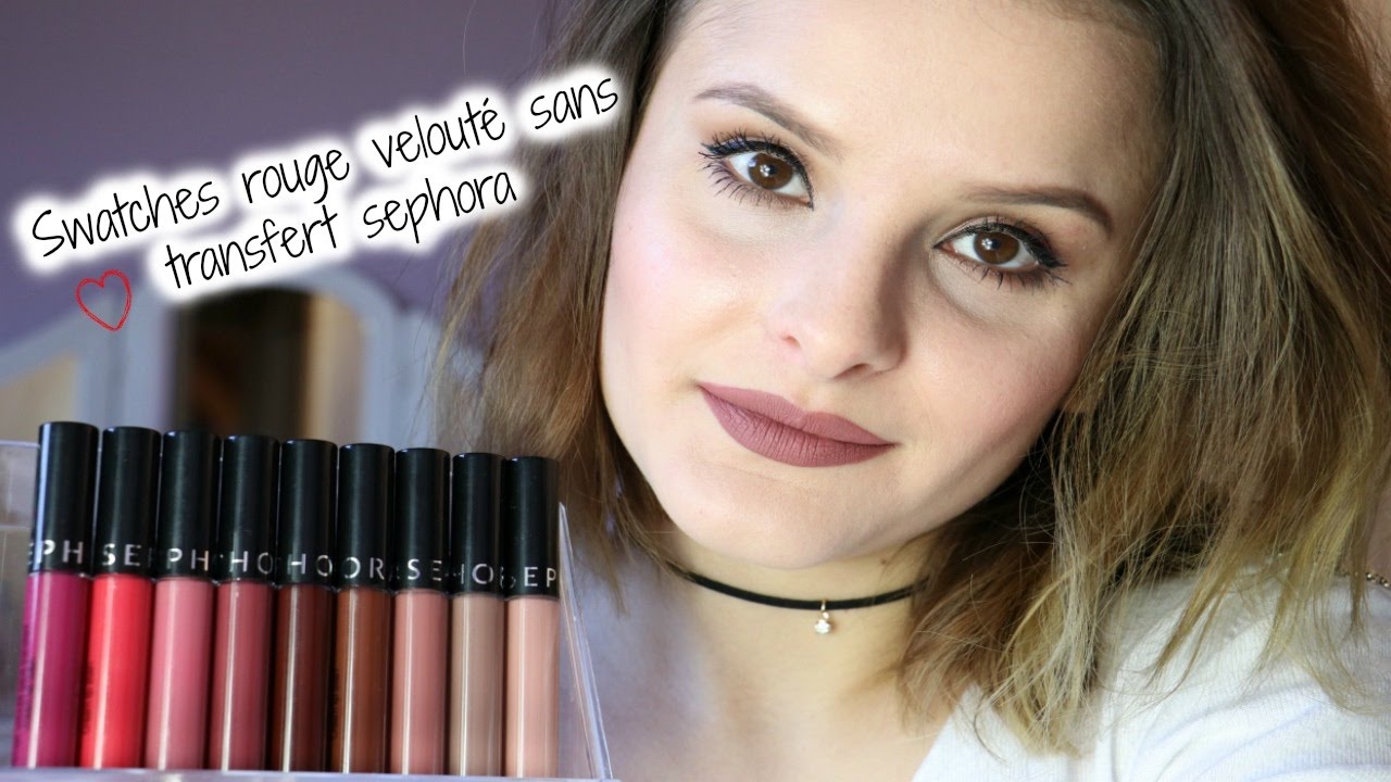 Swatches Rouge Velouté Sans Transfert Sephora Claudia Beleza