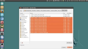 PDF on Ubuntu: 6 to 1 Pages (Not Upside Down), Concatenate Many into One, Add Numbers on Page