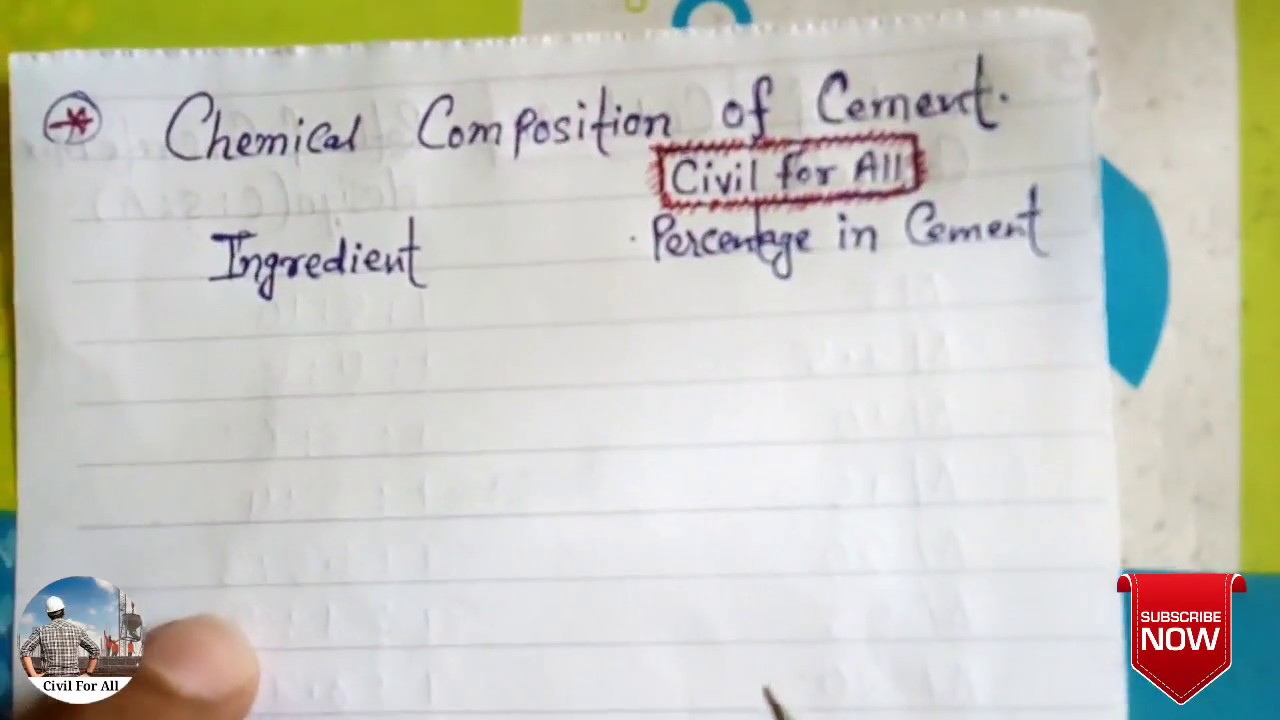 Chemical composition of cement - YouTube