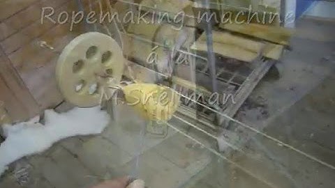 DIY Ropemaking machine in action