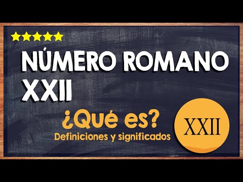 🙏 ¿Qué número romano es XXII? 🙏