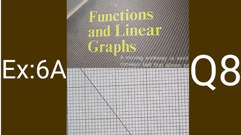 Functions & Linear Graphs|| Ex: 6A Q8|| Mathematics Point||D1