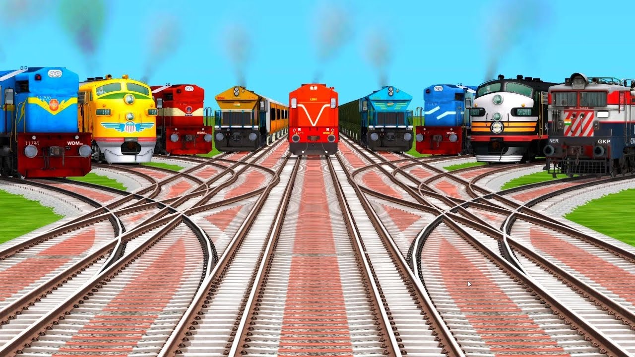 9 High Graphics Trains Crossing From Indian Railways | BUMPY RAILROAD | train simulator classic 2026