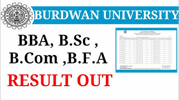 BURDWAN UNIVERSITY Results Out B.B.A, B.Sc, B.F.A, B.P.ed, B.C.A