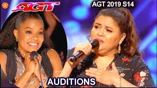 Olivia Calderon detention officer Spanish “My Way” AMAZING  | America's Got Talent 2019 Audition