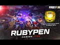 Freefire girl grandmaster rank push live  road to 100k rubypen gaming