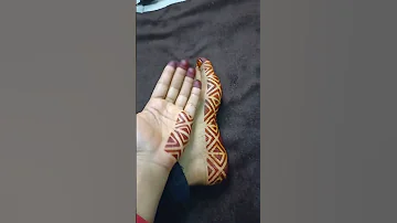 اجمل واسهل حنة سودانيه بالشريط/شكل هندسي في قمة الروعه/use the tape to make this unique henna design