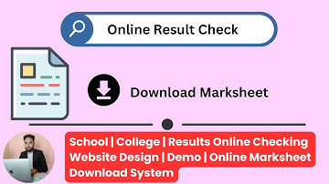 School | College | Results Online Checking Website Design | Demo | Online Marksheet Download System