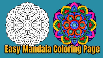 Mandala Coloring Page Colored With Relaxing Music Colored By Osman Mandalas World | Video 79