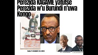 Perezida Kagame yatutse ba perezida b'u Burundi na Kongo