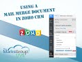 Zoho CRM Mail Merge Document: Creating and Using Mail Merge