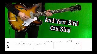 Video voorbeeld van "And Your Bird Can Sing - Tabs and Isolated Guitars - Cover"
