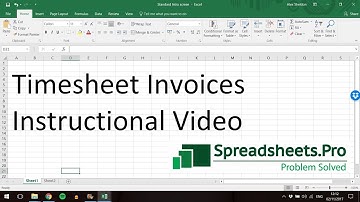 Instructional video for Timesheet Invoices Excel workbook