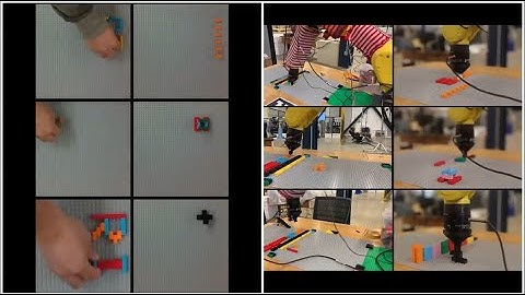 Simulation-aided Learning from Demonstration for Robotic LEGO Construction