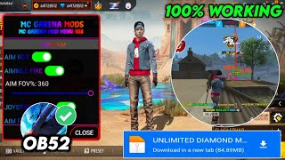 Ob52 Free Fire Mod Menu Unlimited Diamond Hack Ff Mod Menu Apk 2026