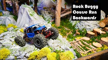 Crawling the Indoor Crawler Course Backwards with the Injora Rock Buggy SCX24 Mini Capra Style Rig!