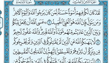 سورة الممتحنة مكتوبة   ماهر المعيقلي