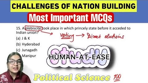 Chapter 1 Challenges of nation building Class 12 Most Important MCQ | Term 1 Political Science