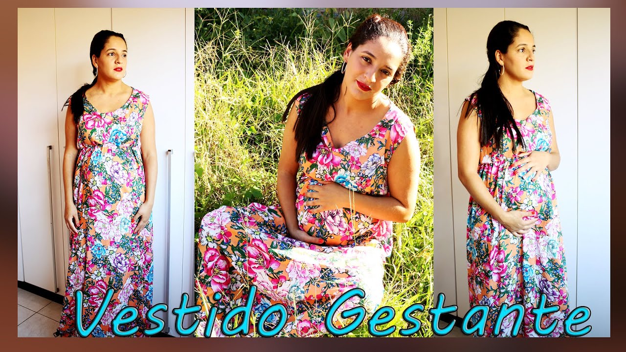 vestido simples gestante