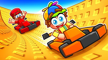 Reaching MAX SPEED in Roblox Ride a Cart Down a Slide...