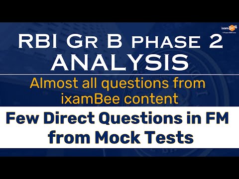 RBI Grade B Phase 2 Analysis | Almost all questions from ixamBee content | Few Direct from Tests