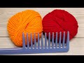 Super easy 2 beautiful woolen yarn flower making ideas with hair comb  easy sewing hack