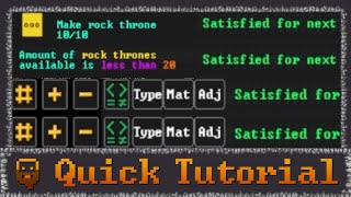 Dwarf Fortress - Quick Tutorials - Managers and Work Orders (Automating jobs)