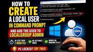 How to Create a Local user in Command Prompt/Grant the User Admin Access #technology