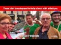 Irish Fans help French couple change flat tyre