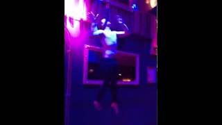 Neck spin from aerial hoop