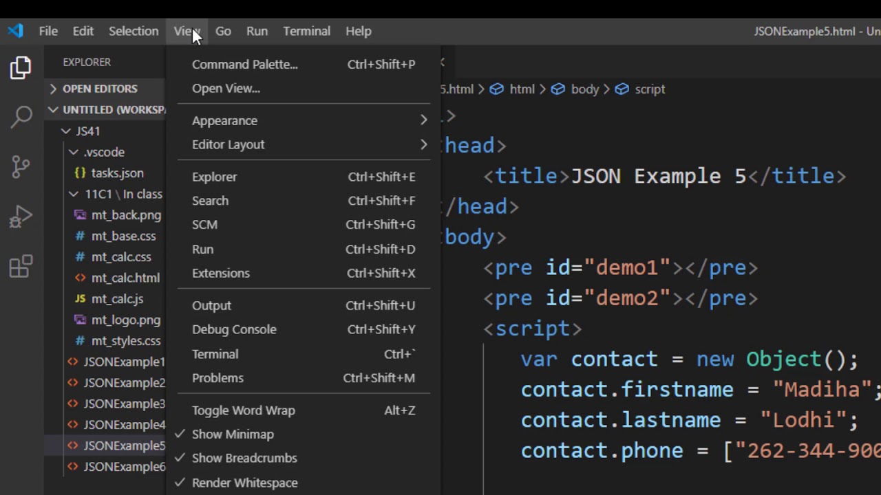 วิธีเขียนโค้ด html  2022 New  Microsoft Visual Studio Code - How to view HTML code in a browser