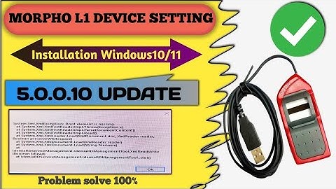Morpho L1 Installation Process | Update 5.0.0.10 | Sabhi Error fix 100%
