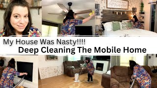 Mobile Home Deep Cleaning Motivation (My House Was Disgusting) | Tons of cleaning motivation!!