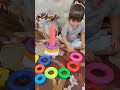 Stacking rings toy and colors name , useful baby product #toys #stackingrings #colorsname #kidstoys