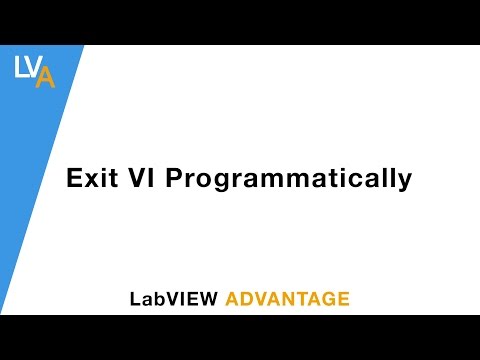 How to Close or Exit VI Programmatically - LabVIEW