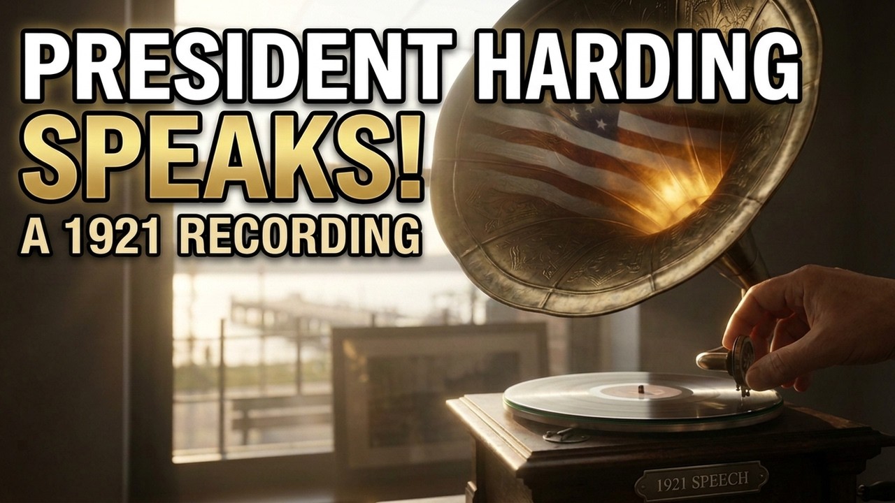 President Warren G. Harding's  "Address at Hoboken" on May 23, 1921, at Army Pier 4 in Hoboken, NJ.
