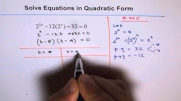 Solve Exponential Equations in Quadratic Form - EDEXCEL - GCSE - SAT