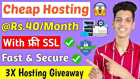 🔥Giveaway ! Cheap Web Hosting Services In India 2020 [FREE SSL & SSD STORAGE]