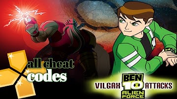 BEN 10 ALIEN FORCE : VILGAX ATTACKS all cheat codes PSP ver
