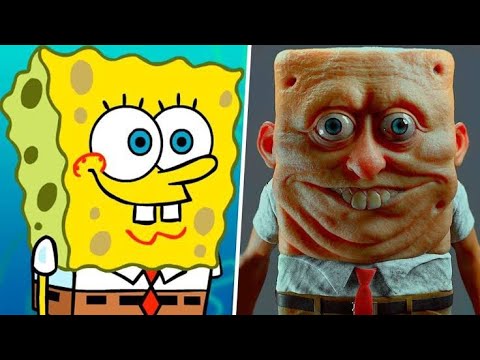 SpongeBob SquarePants All Characters In Real Life - YouTube