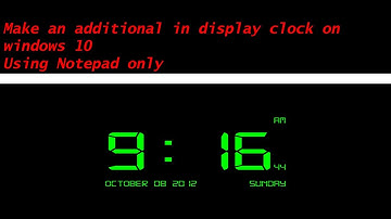 Create an In Display Clock On Windows 10 Using Notepad only || Windows Batch file Fun Project🔥